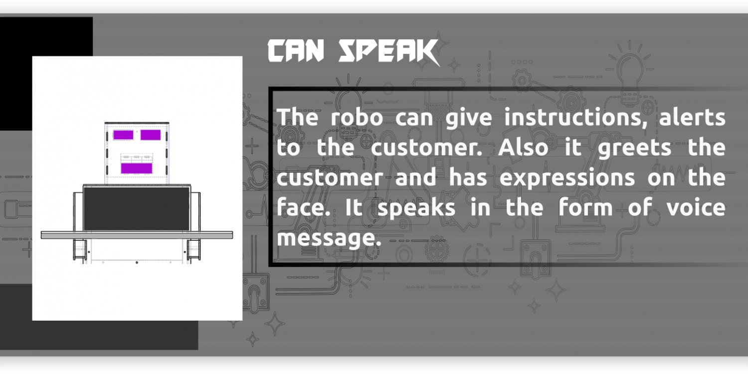 A waiter robot that can speak