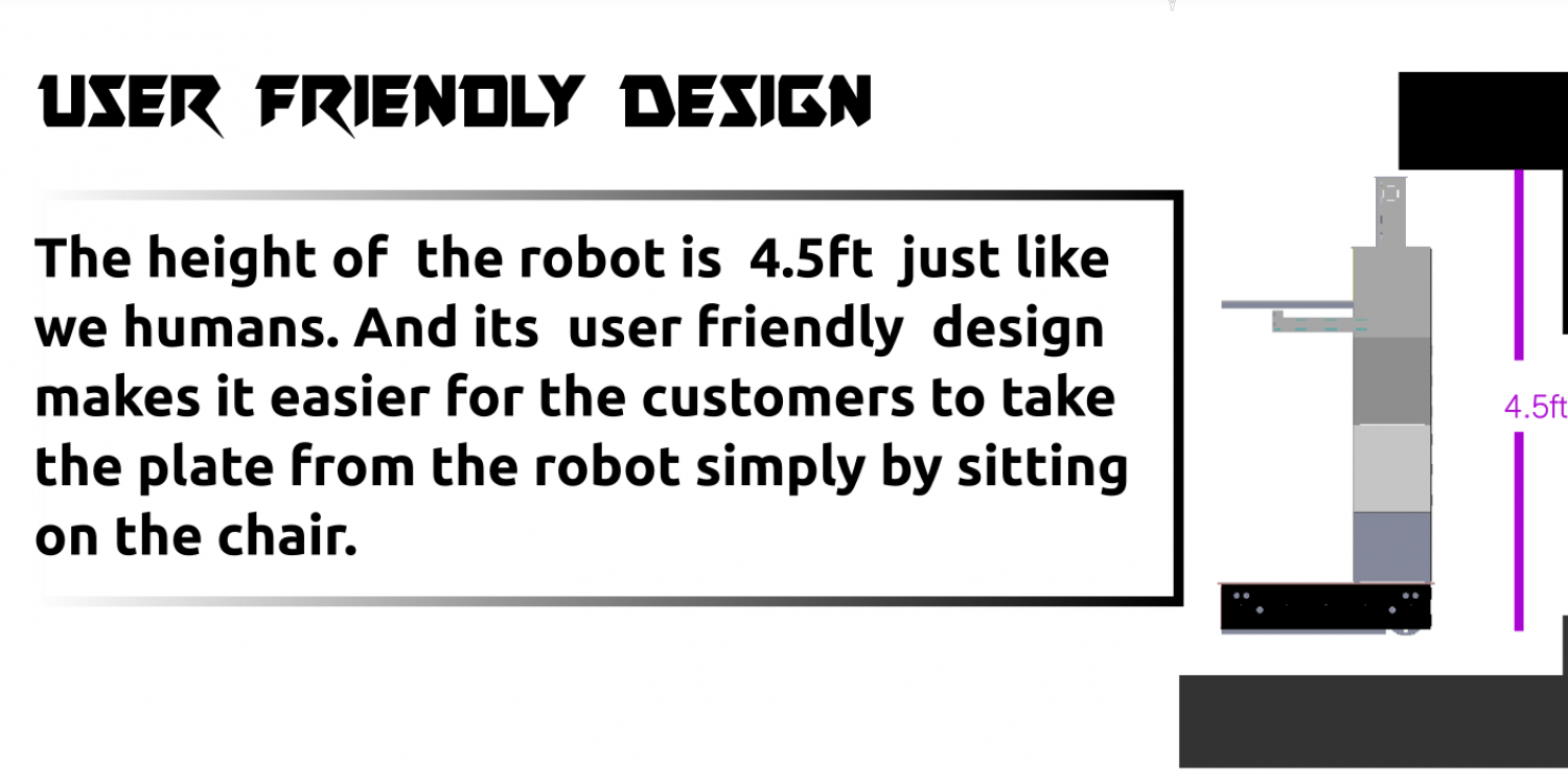 Waiter Robot with user friendly design